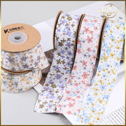 【5色】リボンテープ パステル小花柄 ラッピング プレゼント ギフト 布小物 服飾 花束包装 手芸材料