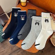 ソックス　靴下　ins風　レディース　韓国ファッション　コットン　秋冬　猫モチーフ　ネコ