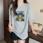 【予約220272】大きいサイズ春夏新作 韓国 レディース ファッション  Tシャツ ワンピースLL-4L