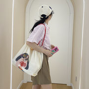 トートバッグ　エコバッグ　ハンドバッグ　韓国ファッション　大容量　ズックバッグ