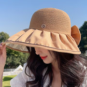つば広で日よけや紫外線防止対策に最適です 日焼け防止 つば広 帽子 夏 uvカット 小顔対策 レディース
