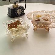 INS 人気 インテリア  ガラスボウル  平皿  ガラス皿  収納  トレイ  置物を飾る  創意撮影装具
