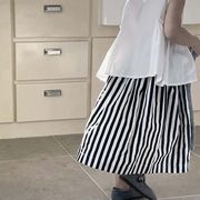 【春秋新作】韓国風子供服 ベビー服 キッズ 女の子 ストライプ柄　スカート