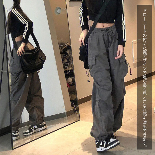 2023新作 トレンド レディース カーゴパンツ イージー ズボン