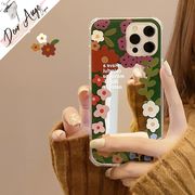 お花とブーケのミラーiPhoneケース