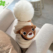 クマ柄 小型犬服 ペット用品 リード 柔らかい コート 人気ペット 可愛い