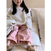 ★Girls★　子供セーター　ホワイトニットトップス　秋　80~130cm 　韓国キッズファッション