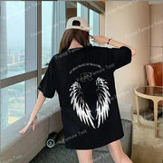 韓国風　夏新しい　カップル半袖Tシャツ， 気質ファッションTシャツ★ Tシャツ★S-5X