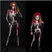 ハロウィン衣装 　成人子供用 　仮装  ハロウィーン   コスプレ服  スケルトン衣装