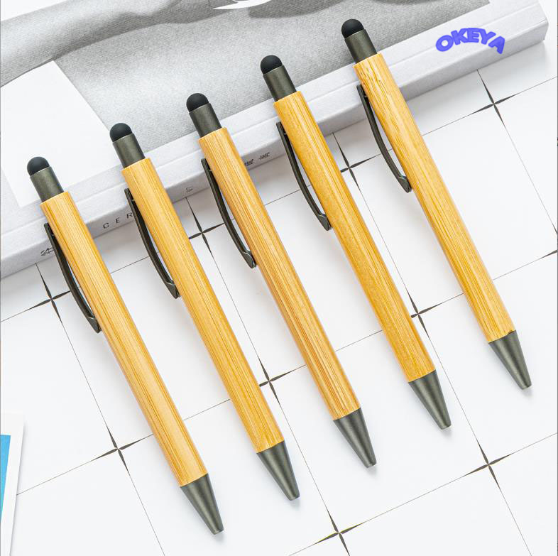 ボールペン 格納式 竹 ブラックインク 1mm 持続可能なペン オフィス用品 竹ボールペン 1mm