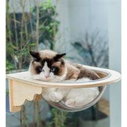 素敵な商品 早い者勝ち 猫用ハンモック ガラス製吊り下げベッド 猫用吊り下げ巣 実木 透明宇宙船