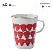 プルーン（Plune.）　ホーローメジャーカップ・L「あかいちご」／PMC-701　Enamel Kitchen wear