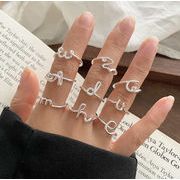 【韓国風】プチプラ韓国 アクセサリー 特別デザイン　26英字 リング   指輪