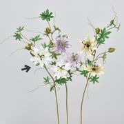 造花　ドライ　ディスプレイ　Ａ－３４３９１　時計草×２　つぼ　＃００１　ホワイト