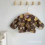 2025 冬新作 韓国風  子供服   ベビー服   花柄 トップス    コート 厚めの服