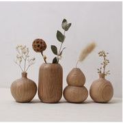 フラワーベース 花瓶 ウッド 木製 木 ナチュラル おしゃれ かわいい 北欧 韓国インテリア