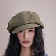 キャスケット　レディース帽子　韓国ファッション　デザイン　シンプル　全4色　コットン