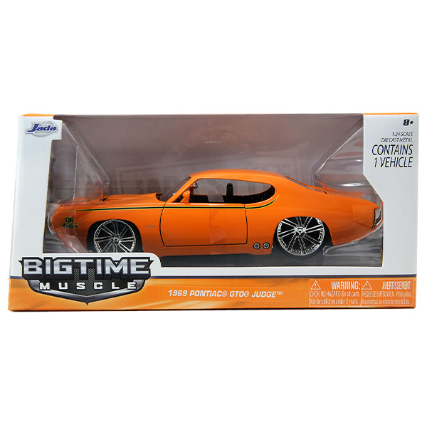 1:24 BTM 1969 Pontiac GTO Judge ミニカー 1969 Pontiac GTO Judge Green & Silver Diecast Model Car