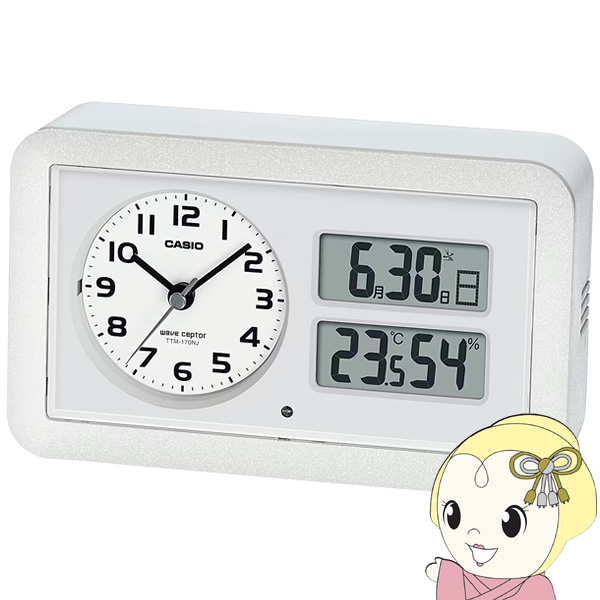 置き時計 置時計 TTM-170NJ-7JF アナログ表示 目覚まし時計 電波時計 カシオ CASIO