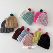 秋冬子供帽    韓国風 子供用品  ニット帽  ハット キッズ帽子 保温　赤ちゃん     キャップ  11色