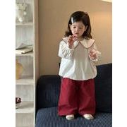 2025 秋新作  韓国風子供服  ベビー服   トップス    花柄 シャツ or     ロングパンツ  ズボン  女の子