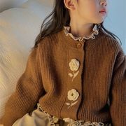 【2023秋新作】韓国風子供服 ベビー服 キッズ  アウター ニット カーディガン  インナーシャツ
