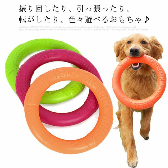 犬 犬用 おもちゃ 輪 リング 水に浮く 輪っか 丈夫 頑丈 小型犬 中型犬 ペット ワン