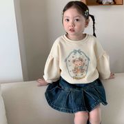 ★Girls★　子供パーカー　熊カートゥーン　キッズスウェット　　韓国キッズファッション