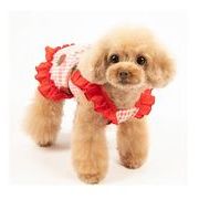 ペットの犬の服、春と夏の薄い犬の服、イチゴ柄の犬の服、かわいい小さな犬の服