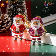 クリスマスプレゼントダイヤモンド 可愛い サンタクロースキーホルダーペンダントギフトバッグペンダント