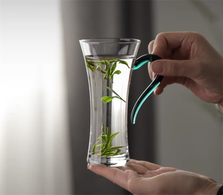 注目すべきアイテム 早い者勝ち 緑茶カップ オフィス 泡茶 女性 個人専用 グラス 透明 クリスタルカップ