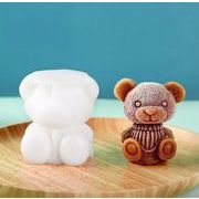 製氷器 可愛いクマ型製氷皿  DIYチョコレートキャンディー 取り出し簡単 シリコン金型