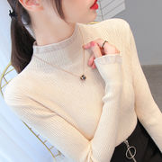 ニット 長袖 レディースセーター  インナーニット  きれいめ 上品 カジュアル  韓国ファッション