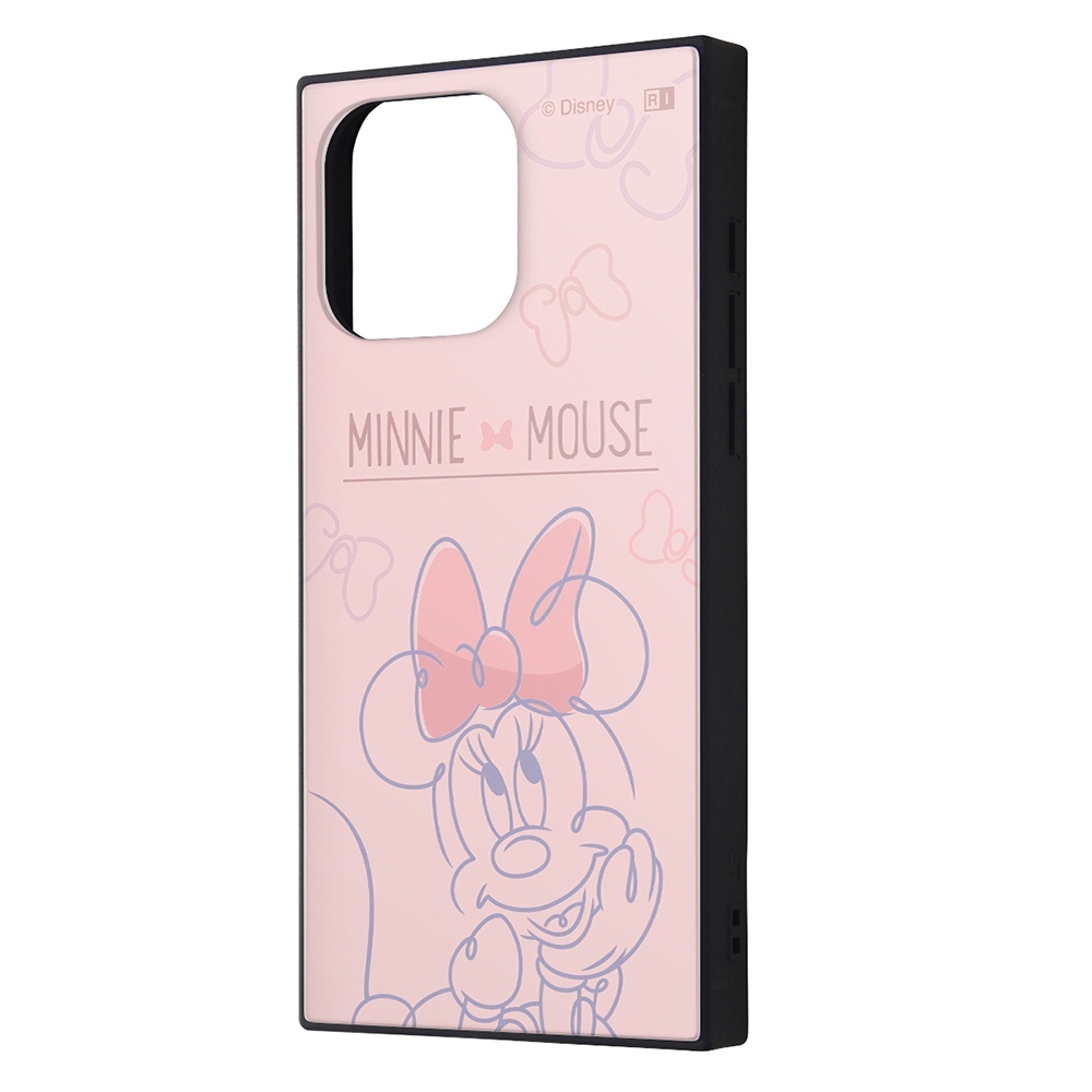 ★iPhone 15 Pro Max/ディズニー/ハイブリッドケース KAKU/ミニーマウスとリボン