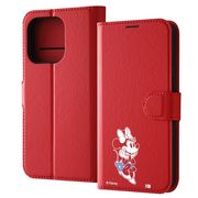 Phone 15 Pro ディズニー/手帳型レザーケース マグネット/ミニーマウス_sitting2