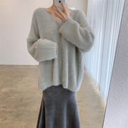 Fashions 限定発売  韓国ファッション  スリム セーター 長袖 トップス シンプル 気質 ニットトップス