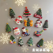 クリスマス 冷蔵庫マグネット クリスマスツリー 雪だるま サンタクロース 3D立体 冷蔵庫装飾