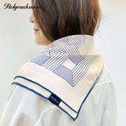 2022新作 不規則な幾何学的な縞 桑シルクスカーフ 春夏 ファッションスカーフ レディーススカーフ