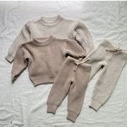 赤ちゃん    スーツ   セーター+パンツ    2点セット    キッズ服     韓国風子供服
