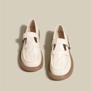 ローファー  英国スタイルの革靴  革靴織り  ヒール4cm  小さなデザインの学生靴