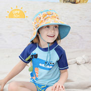 夏の子供たちの日よけ帽 UPF50 + オレンジソーダシリーズ 男の子女の子のキャップ 子供のバケットハット