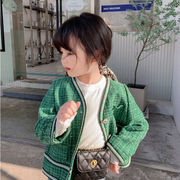 春の新作子供服外国貿易子供服韓国版スモールフレグランススタイル長袖コート2022