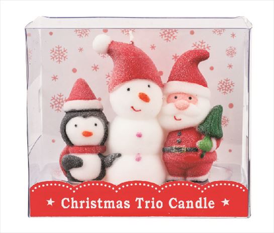kameyama candle クリスマストリオキャンドル 「 スノーマン 」 キャンドル