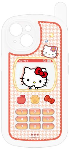サンリオキャラクターズ iPhone 15/14対応レトロガラケー風ケースハローキティ SANG-382KT