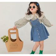 韓国の子供服 長袖トップス+デニムスカート2点セット 春の新しいスタイル