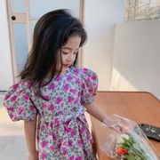 【2022春新作】韓国風子供服 ベビー服 　女の子　春秋　花柄　可愛い　ベビー服　ワンピース　