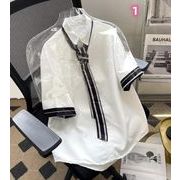 春夏新作 メンズ 男 トップス ネクタイ付け 半袖 シャツ ブラウス コート アウター カーディガン S-2XL