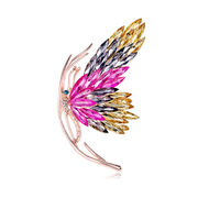 クリスタル 蝶のブローチ レディースコサージュ ピン 蝶のアクセサリー