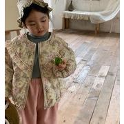 秋冬新作 韓国風子供服  厚手のトップス    コート   長袖  花柄   女の子  ファッション