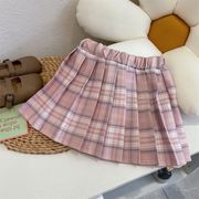 ★Girls★　子供スカート　90~130cm　韓国スクール風チェック柄　ミニスカート　韓国キッズファッション